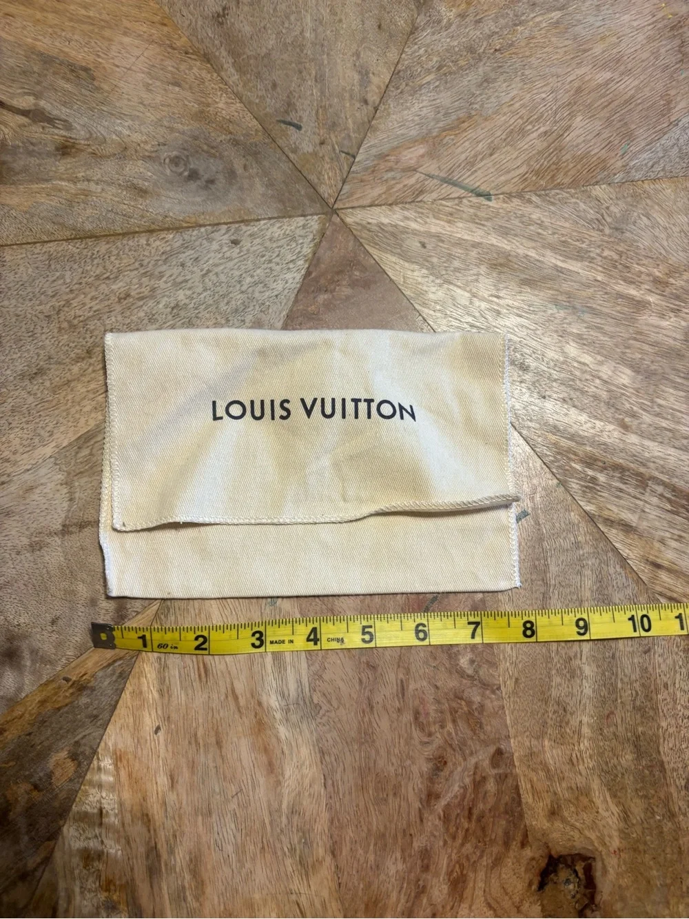Louis Vuitton Cream Canvas Logo Dust Pouch